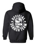 Official 10MM Search Team Hoodie in black with circular badge back print