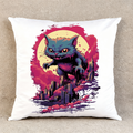 Catzilla - Throw Pillow Cover