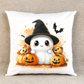 The Little Witch Ghost - Throw Pillow Cover