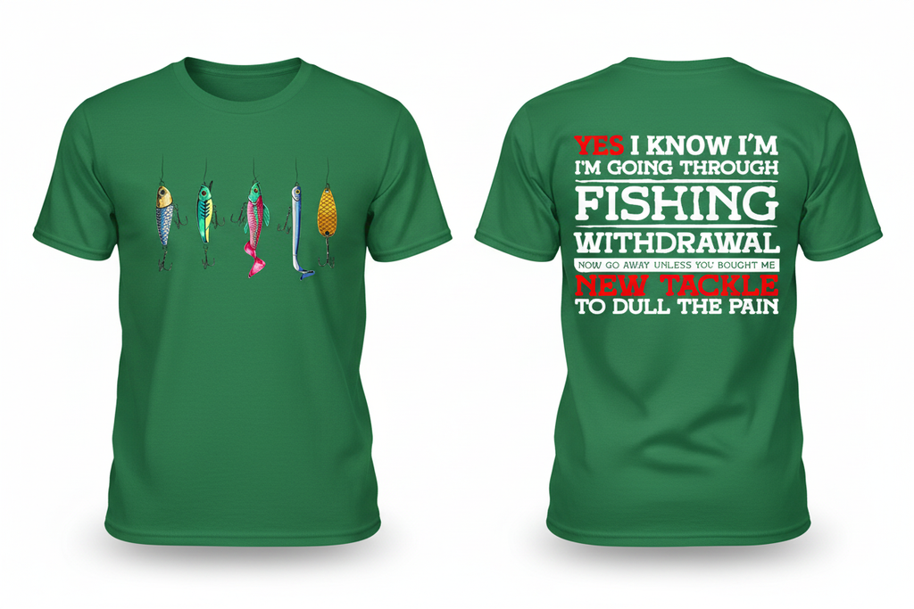 Fishing Withdrawal - Irish Green White Text