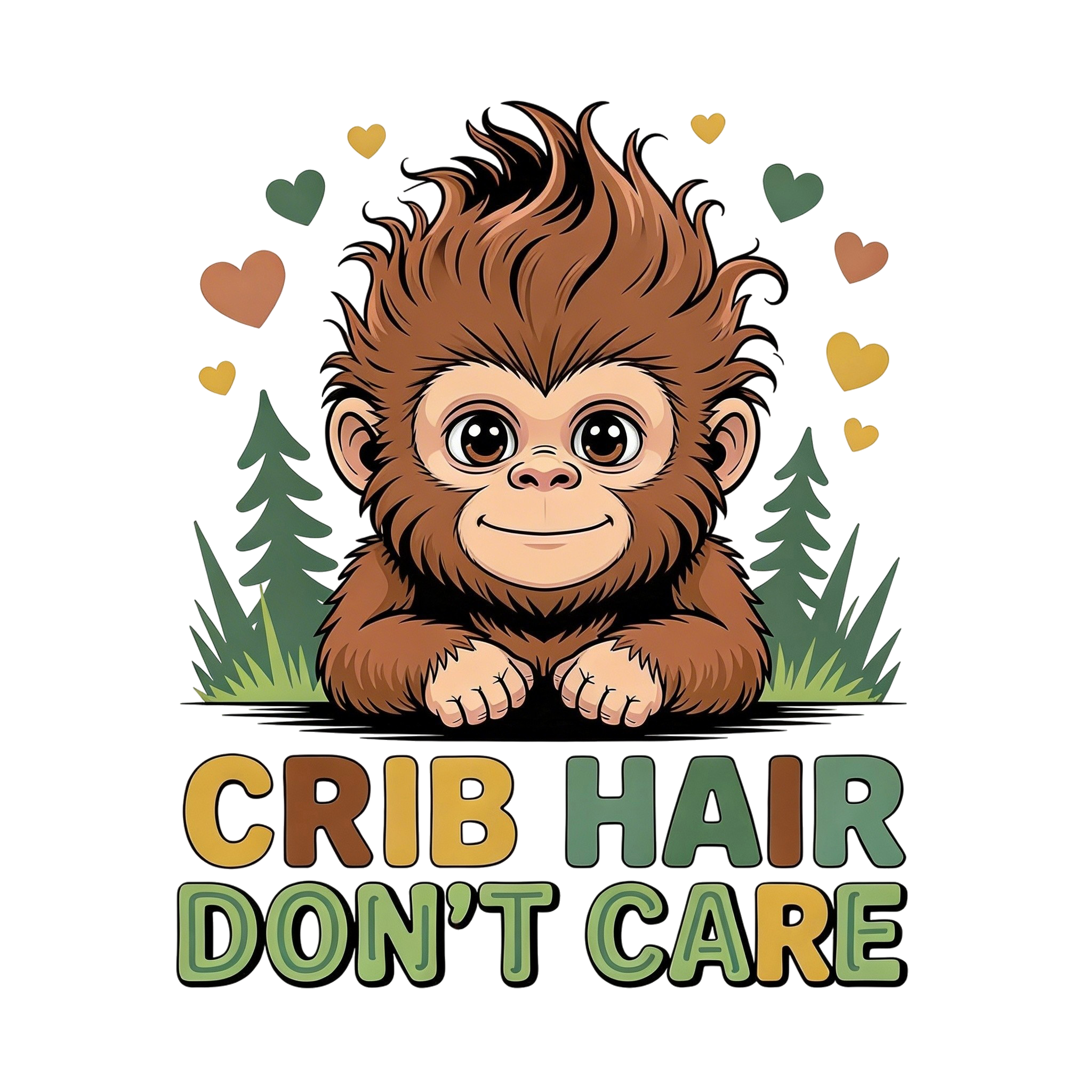 Crib Hair Don't Care - Bib