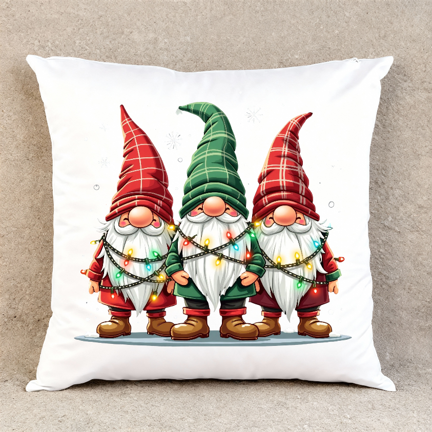 Gnome for the Holidays - Throw Pillow Cover