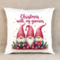 Christmas with My Gnomies - Throw Pillow Cover