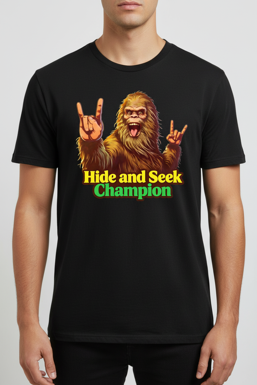 Hide and Seek Champion T-Shirt Mockup
