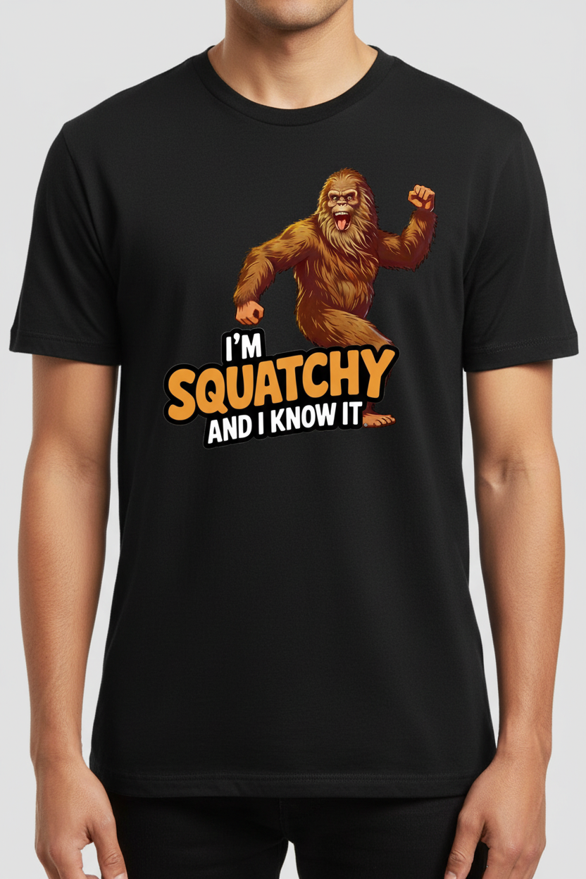 I'm Squatchy and I Know It T-Shirt Mockup
